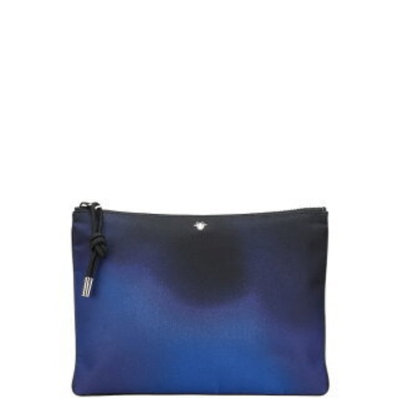 Dior HOMME Bee Gradient Clutch Bag Shoulder Bag Blue Black Nylon - Picture 1 of 8